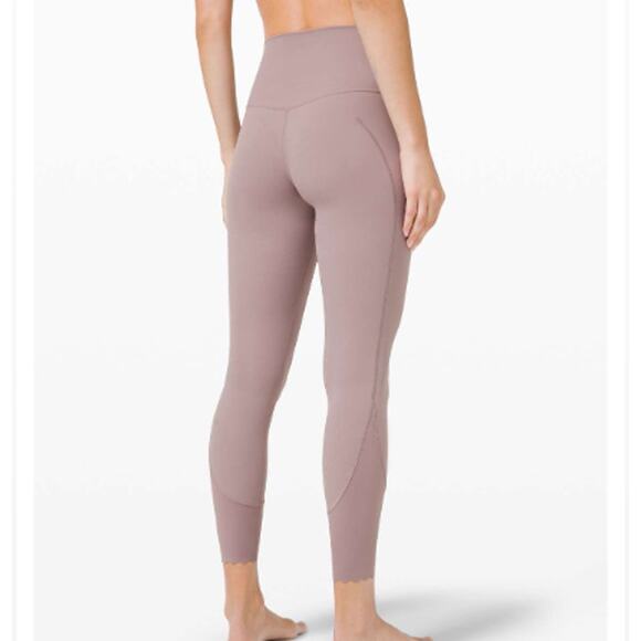 Lululemon 4 Align High Rise Leggings 25" Scallop Violet Verbena Gym Dance - Picture 10 of 10